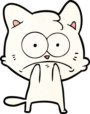 bir insan tarafından çizilmiş sinirli bir kedi.