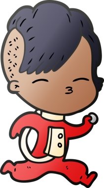 Bir insan tarafından çizilmiş uzay giysili bir kız.