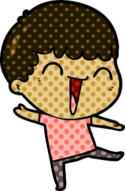 Bir insan tarafından çizilmiş mutlu bir adam.