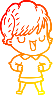 Bir insan tarafından çizilmiş bir karikatür kadın çizimi.