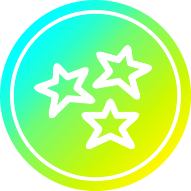 Yıldız, bir insan tarafından çizilen havalı gradyan bitiş ile dairesel simgeyi şekillendirir