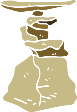 Bir insan tarafından çizilmiş karikatür yığını.