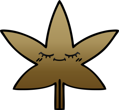 Bir insan tarafından çizilen güz yaprağının gölgelenmiş karikatürü