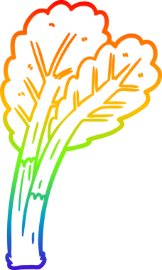 gökkuşağı gradyan çizgi çizimi Bir insan tarafından çizilen ravent çizgi