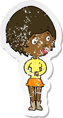 Bir insan tarafından çizilmiş endişeli bir karikatürün gerilimli yapıştırması.