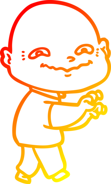 Bir insan tarafından çizilmiş ürkütücü bir çizgi film çizimi.