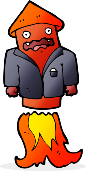 Bir insan tarafından çizilmiş iş elbisesi içinde havai fişekler.