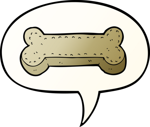 Bir insan tarafından çizilmiş, konuşma baloncuklu çizgi köpek bisküvisi.