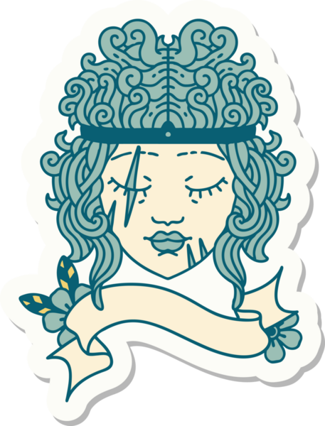 Bir insan tarafından çizilmiş barbar bir insan karakterinin çıkartması.