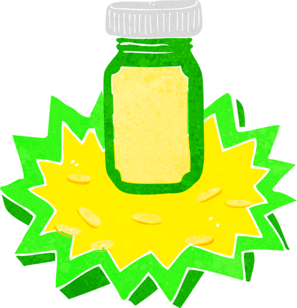 Bir insan tarafından çizilmiş bir kutu dolusu hap.