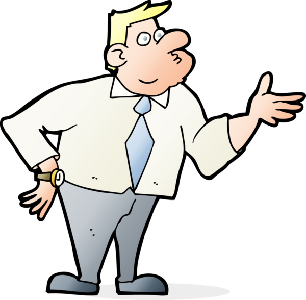 karikatür işadamı bir insan tarafından çizilmiş sorular soruyor.