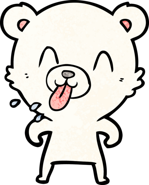 Bir insan tarafından çizilmiş kutup ayısı karikatürü