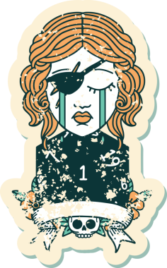 Retro Dövme Tarzı Ağlayan İnsan Haydut Doğal bir rulo bir insan tarafından çizilmiş