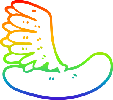 gökkuşağı gradyan çizgi çizimi bir insan tarafından çizilmiş bir sosisli.