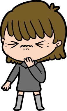 Çizgi film kızı bir insan tarafından çizilmiş bir hata için pişman.