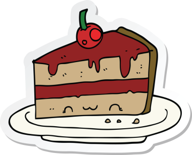 Bir insan tarafından çizilmiş bir karikatür pastasının etiketi.