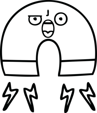 Bir insan tarafından çizilmiş mıknatıs çizimi