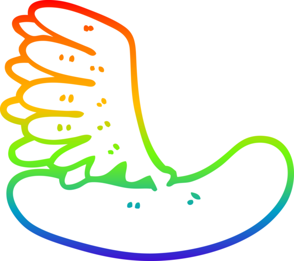 gökkuşağı gradyan çizgi çizimi bir insan tarafından çizilmiş bir sosisli.