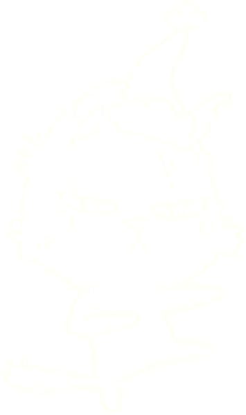 Bir insan tarafından çizilen Şen Kedi Tebeşiri