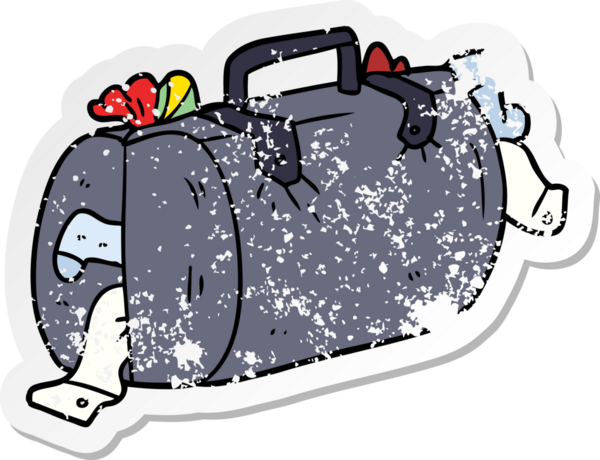 Bir insan tarafından çizilmiş karikatür etiketi.