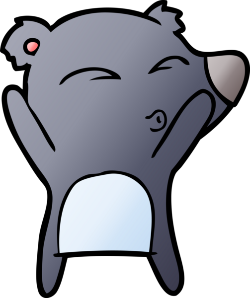 bir insan tarafından çizilmiş bir karikatür ıslık ayısı