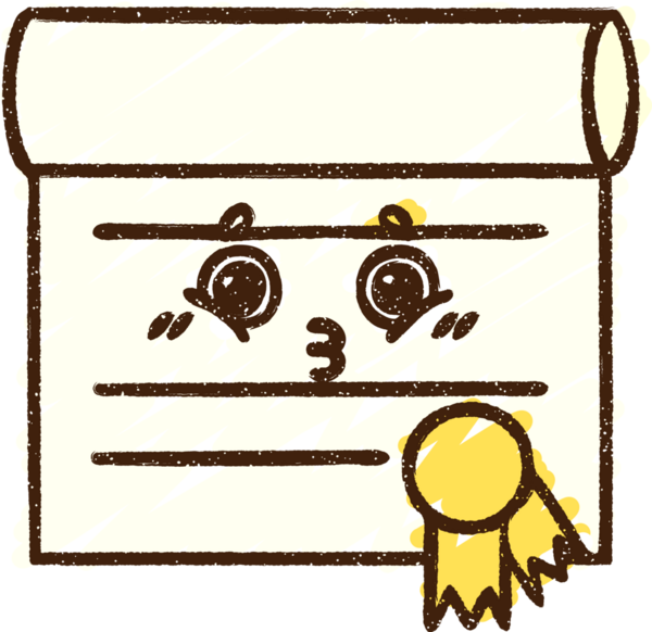 Bir insan tarafından çizilmiş Sertifika Tebeşiri