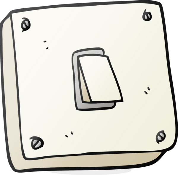 Bir insan tarafından çizilmiş serbest çizim ışık düğmesi