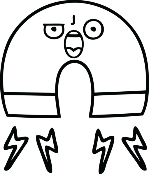 Bir insan tarafından çizilmiş mıknatıs çizimi