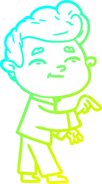 Bir insan tarafından çizilmiş mutlu bir çizgi film karakterinin çizimi.