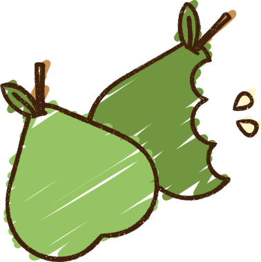 Bir insan tarafından çizilen Armut Tebeşiri