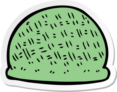 Bir insan tarafından çizilmiş bir çizgi film şapkasının çıkartması.