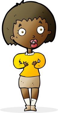 Çizgi filmdeki kadın 