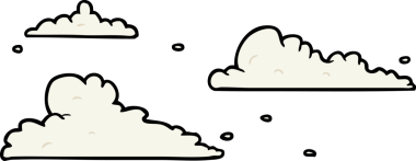 Bir insan tarafından çizilen karikatür bulutları