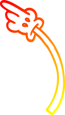 Bir insan tarafından çizilen çizgi film el hareketlerinin sıcak gradyan çizimi