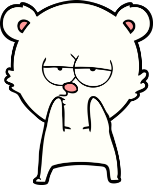 Bir insan tarafından çizilmiş kutup ayısı karikatürü