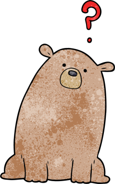 Bir insan tarafından çizilmiş garip bir ayı.