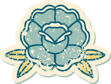 Bir insan tarafından çizilmiş bir çiçeğin sembolik dövmesi.