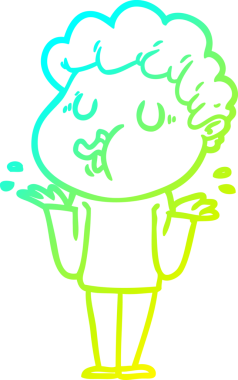 Bir insan tarafından çizilmiş bir çizgi film karakterinin çizimi.