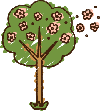 Bir insan tarafından çizilen Ağaç Tebeşiri