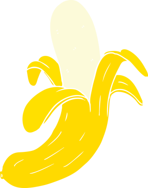 Bir insan tarafından çizilmiş düz renkli çizgi film muzuName