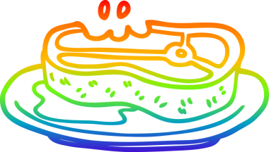 Bir insan tarafından çizilmiş nadir bir bifteğin çizgi çizimi.