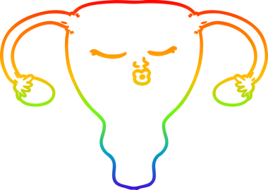 gökkuşağı gradyan çizimi bir insan tarafından çizilmiş bir karikatür rahim