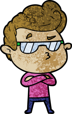 Bir insan tarafından çizilmiş havalı bir çizgi film.