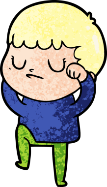 Bir insan tarafından çizilmiş huysuz çocuk çizgi filmi.