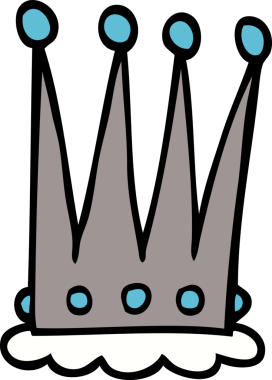 Bir insan tarafından çizilmiş karalama tacı.