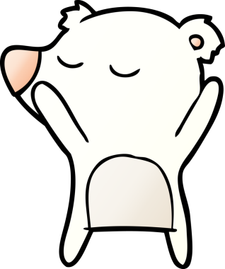 Bir insan tarafından çizilmiş kutup ayısı karikatürü