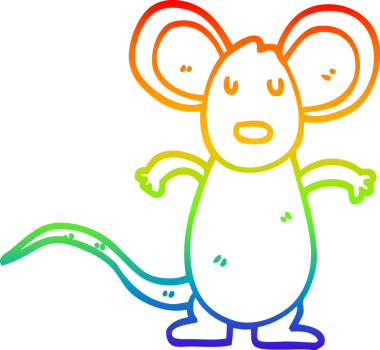 gökkuşağı gradyan çizgi çizimi bir insan tarafından çizilmiş fare fare fare çizgi