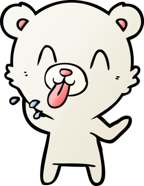 kaba karikatür kutup ayısının insan tarafından çizilmiş dili.