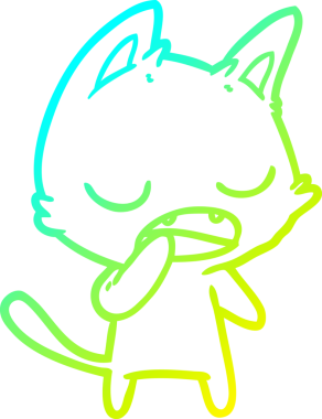 Bir insan tarafından çizilmiş soğuk gradyan çizgi film.