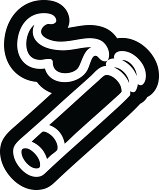 Bir insan tarafından çizilmiş sigara simgesi